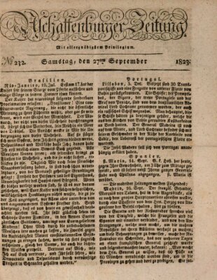 Aschaffenburger Zeitung Samstag 27. September 1823