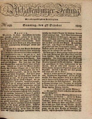 Aschaffenburger Zeitung Samstag 4. Oktober 1823