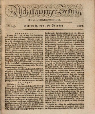 Aschaffenburger Zeitung Mittwoch 15. Oktober 1823