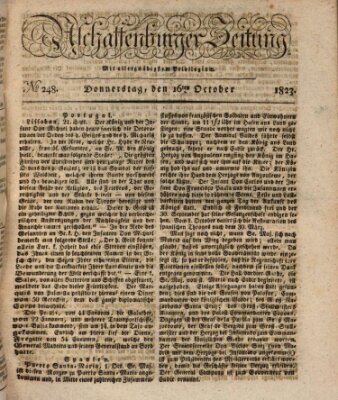 Aschaffenburger Zeitung Donnerstag 16. Oktober 1823