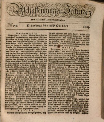 Aschaffenburger Zeitung Dienstag 21. Oktober 1823