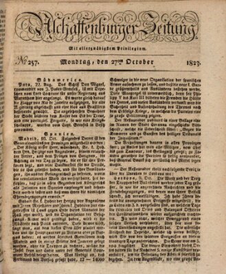 Aschaffenburger Zeitung Montag 27. Oktober 1823