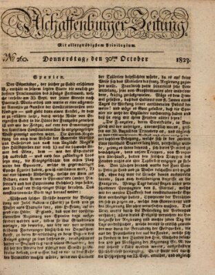 Aschaffenburger Zeitung Donnerstag 30. Oktober 1823