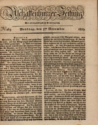 Aschaffenburger Zeitung Montag 3. November 1823