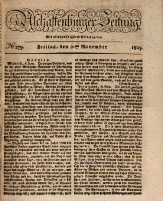 Aschaffenburger Zeitung Freitag 21. November 1823