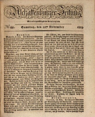 Aschaffenburger Zeitung Samstag 22. November 1823