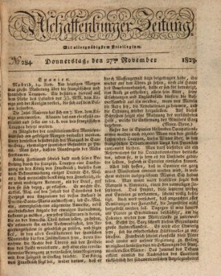 Aschaffenburger Zeitung Donnerstag 27. November 1823