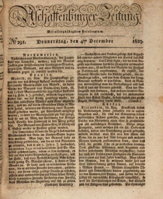 Aschaffenburger Zeitung Donnerstag 4. Dezember 1823