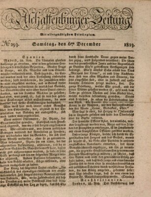 Aschaffenburger Zeitung Samstag 6. Dezember 1823