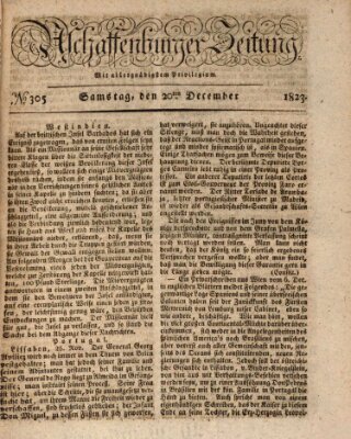 Aschaffenburger Zeitung Samstag 20. Dezember 1823