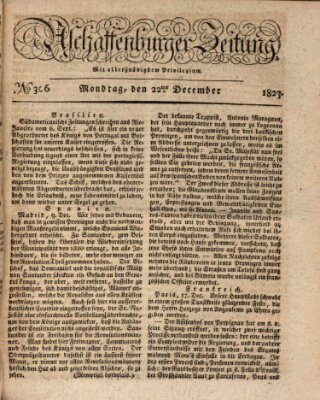 Aschaffenburger Zeitung Montag 22. Dezember 1823