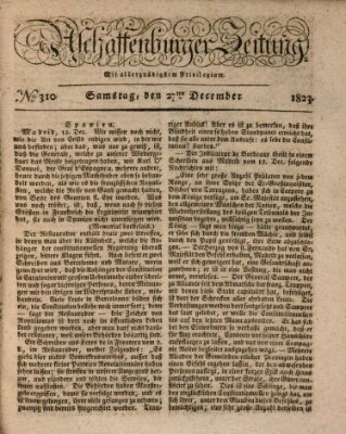 Aschaffenburger Zeitung Samstag 27. Dezember 1823