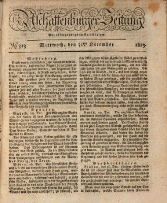 Aschaffenburger Zeitung Mittwoch 31. Dezember 1823