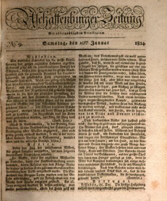 Aschaffenburger Zeitung Samstag 10. Januar 1824