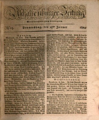 Aschaffenburger Zeitung Donnerstag 15. Januar 1824