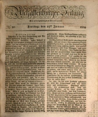 Aschaffenburger Zeitung Freitag 23. Januar 1824