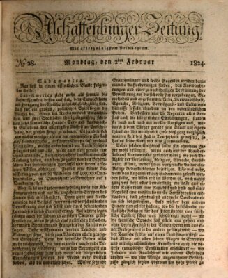 Aschaffenburger Zeitung Montag 2. Februar 1824