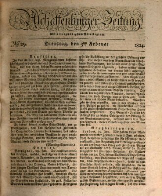 Aschaffenburger Zeitung Dienstag 3. Februar 1824