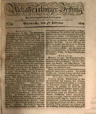 Aschaffenburger Zeitung Mittwoch 4. Februar 1824