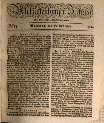 Aschaffenburger Zeitung Samstag 7. Februar 1824