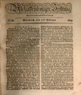 Aschaffenburger Zeitung Mittwoch 11. Februar 1824