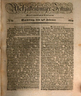 Aschaffenburger Zeitung Samstag 14. Februar 1824