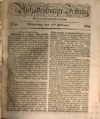 Aschaffenburger Zeitung Dienstag 17. Februar 1824