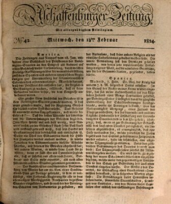 Aschaffenburger Zeitung Mittwoch 18. Februar 1824