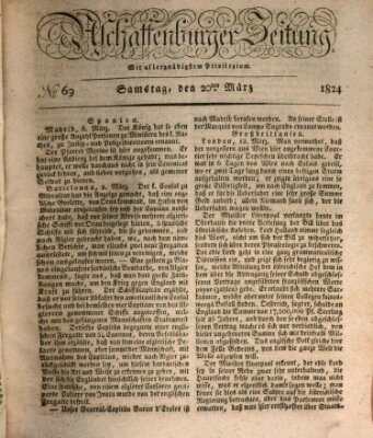 Aschaffenburger Zeitung Samstag 20. März 1824