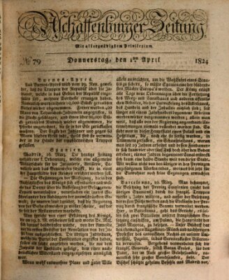 Aschaffenburger Zeitung Donnerstag 1. April 1824