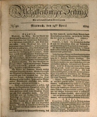 Aschaffenburger Zeitung Mittwoch 14. April 1824