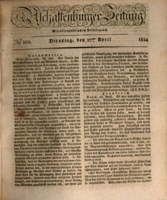 Aschaffenburger Zeitung Dienstag 27. April 1824