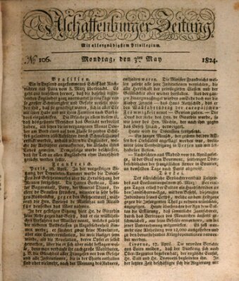 Aschaffenburger Zeitung Montag 3. Mai 1824