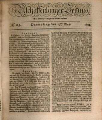 Aschaffenburger Zeitung Donnerstag 13. Mai 1824