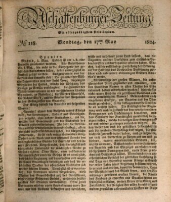 Aschaffenburger Zeitung Montag 17. Mai 1824