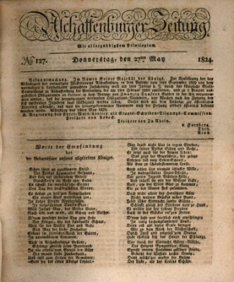 Aschaffenburger Zeitung Donnerstag 27. Mai 1824