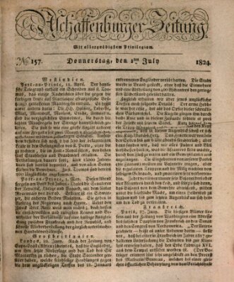 Aschaffenburger Zeitung Donnerstag 1. Juli 1824