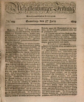 Aschaffenburger Zeitung Samstag 3. Juli 1824