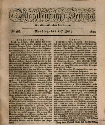 Aschaffenburger Zeitung Montag 12. Juli 1824