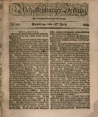 Aschaffenburger Zeitung Samstag 17. Juli 1824