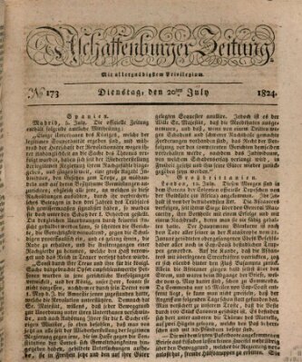 Aschaffenburger Zeitung Dienstag 20. Juli 1824