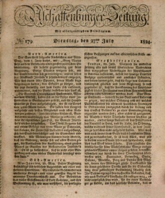 Aschaffenburger Zeitung Dienstag 27. Juli 1824