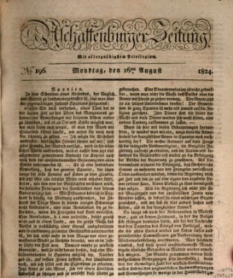 Aschaffenburger Zeitung Montag 16. August 1824