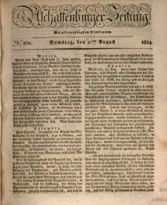 Aschaffenburger Zeitung Samstag 21. August 1824