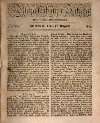 Aschaffenburger Zeitung Mittwoch 25. August 1824