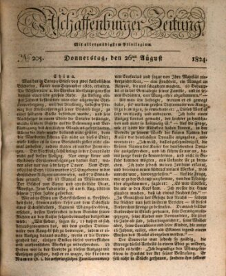 Aschaffenburger Zeitung Donnerstag 26. August 1824