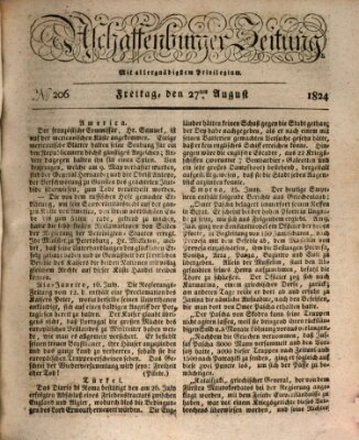 Aschaffenburger Zeitung Freitag 27. August 1824