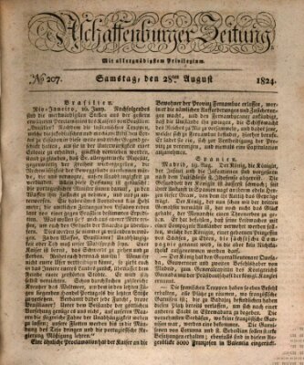 Aschaffenburger Zeitung Samstag 28. August 1824