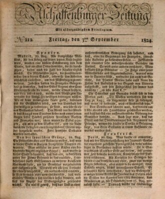 Aschaffenburger Zeitung Freitag 3. September 1824