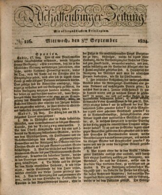 Aschaffenburger Zeitung Mittwoch 8. September 1824